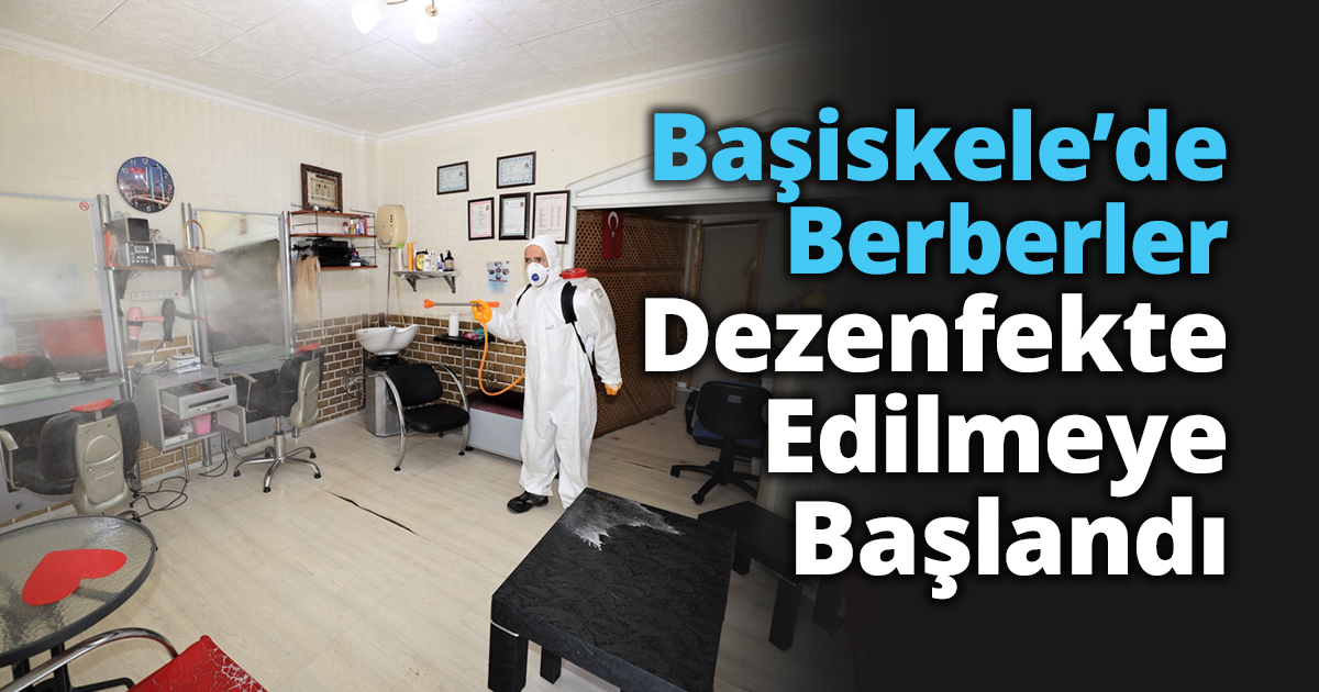 Başiskele’de Berber ve Kuaför Salonları Dezenfekte Edilmeye Başlandı