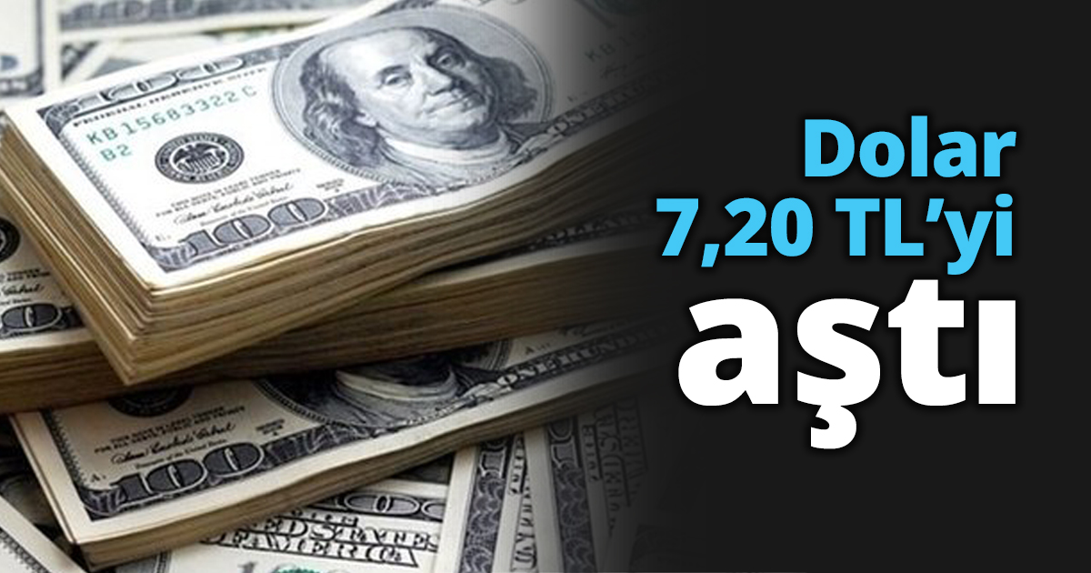 Dolar 7,20 TL’yi aştı
