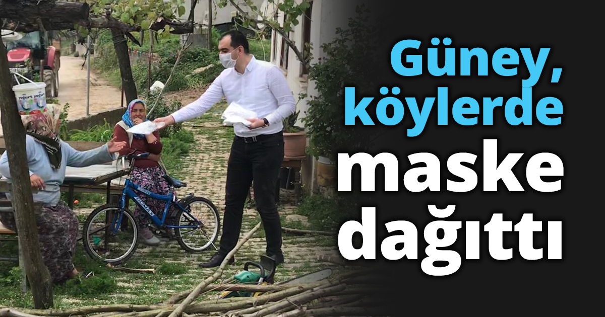 Güney, köylerde maske dağıttı