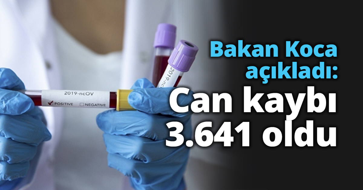 Bakan Koca açıkladı: Can kaybı 3.641 oldu