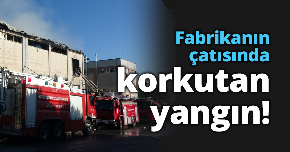 Fabrikanın çatısında korkutan yangın!