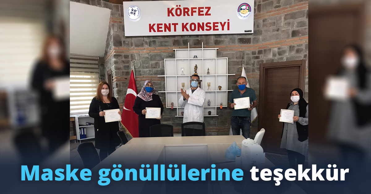 Maske gönüllülerine teşekkür