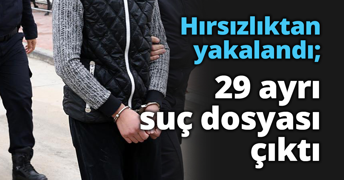 Hırsızlıktan yakalandı; 29 ayrı suç dosyası çıktı
