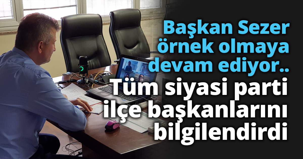 Başkan Sezer örnek olmaya devam ediyor..
