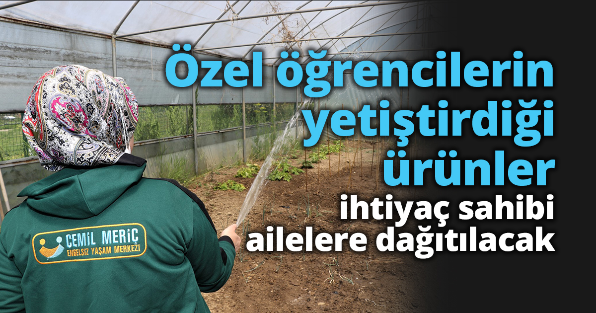 Özel öğrencilerin yetiştirdiği ürünler ihtiyaç sahibi ailelere dağıtılacak