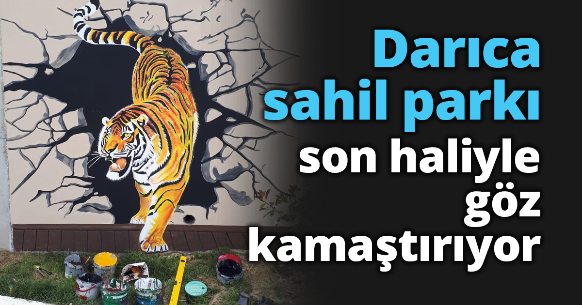 Darıca sahil parkı son haliyle göz kamaştırıyor