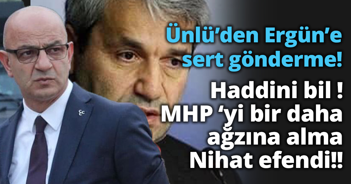  Aydın Ünlü'den Ergün’e sert gönderme!
