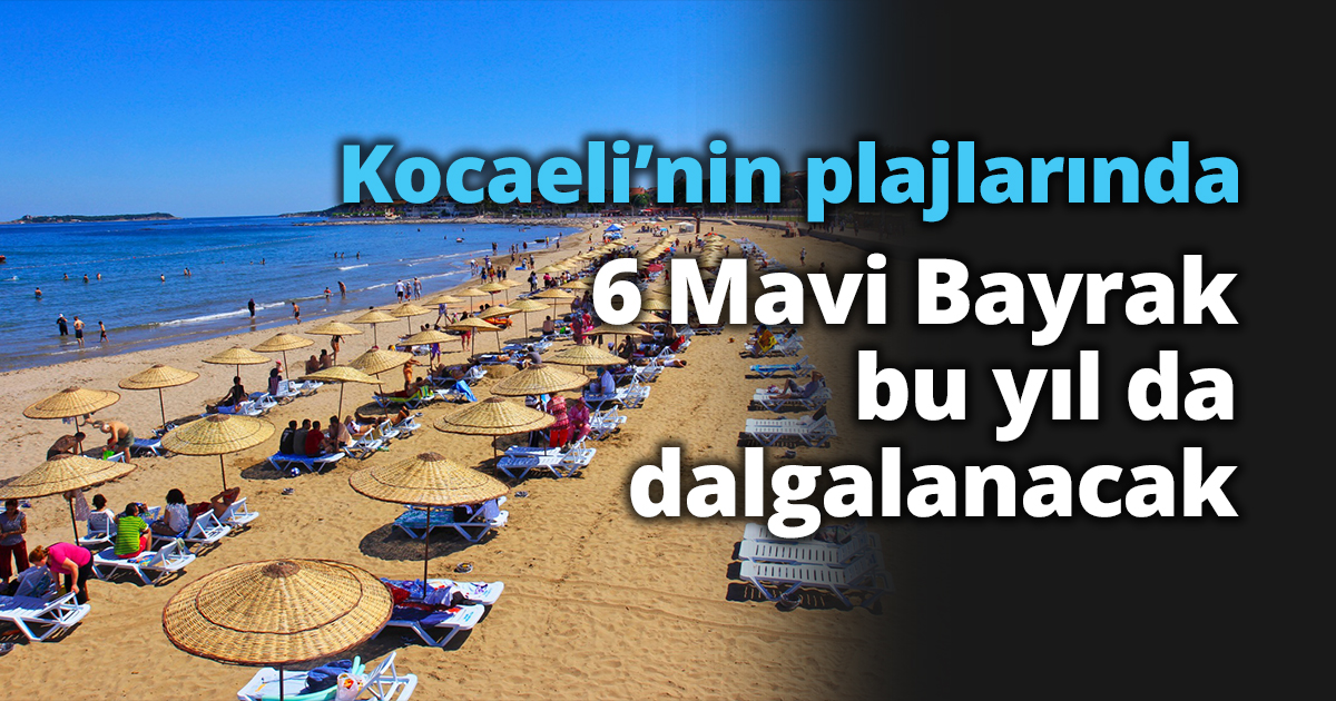 Kocaeli’nin plajlarında 6 Mavi Bayrak  bu yıl da dalgalanacak