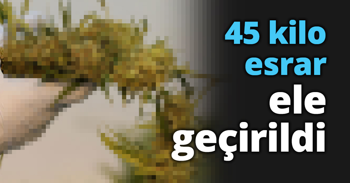 45 kilo esrar ele geçirildi