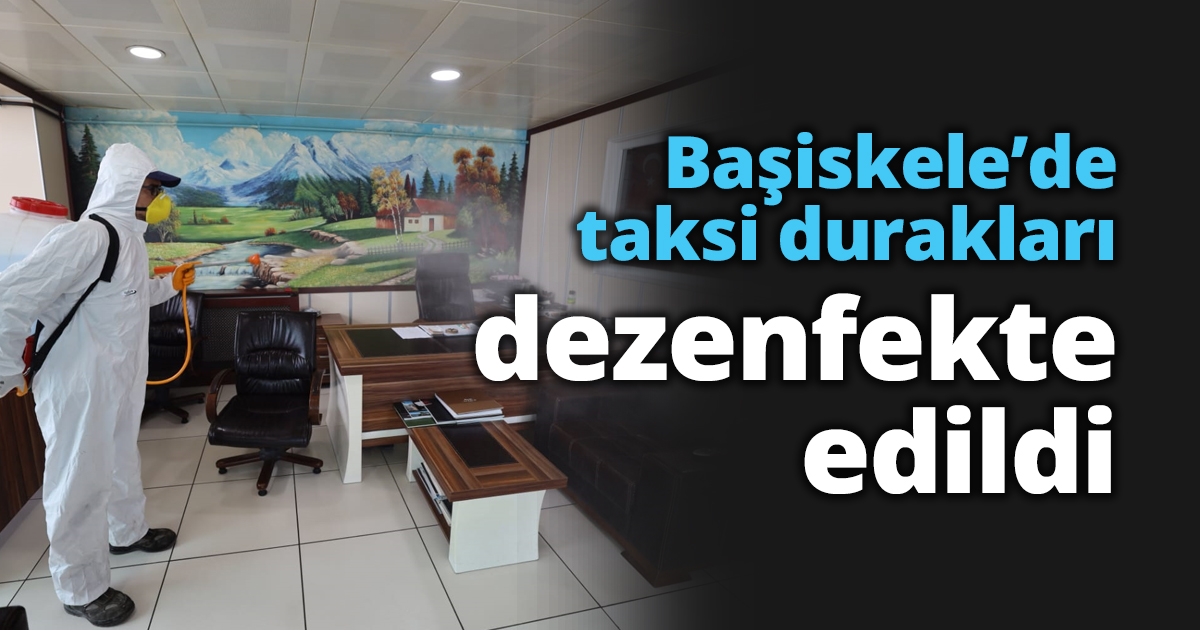 Başiskele’de taksi durakları dezenfekte edildi