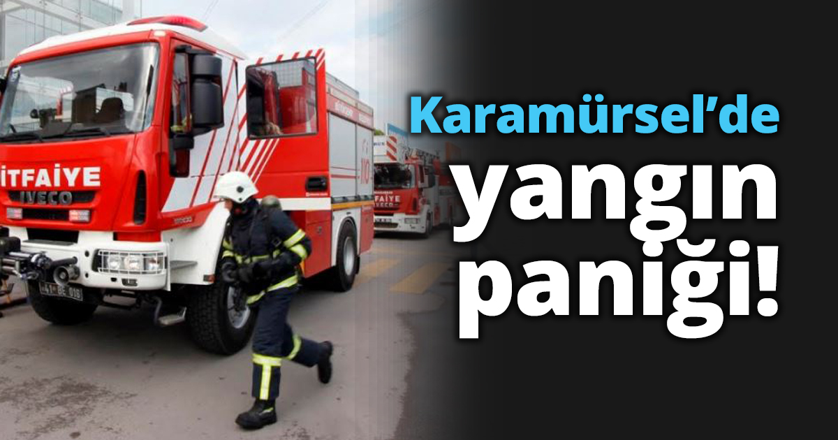 Karamürsel’de yangın paniği!