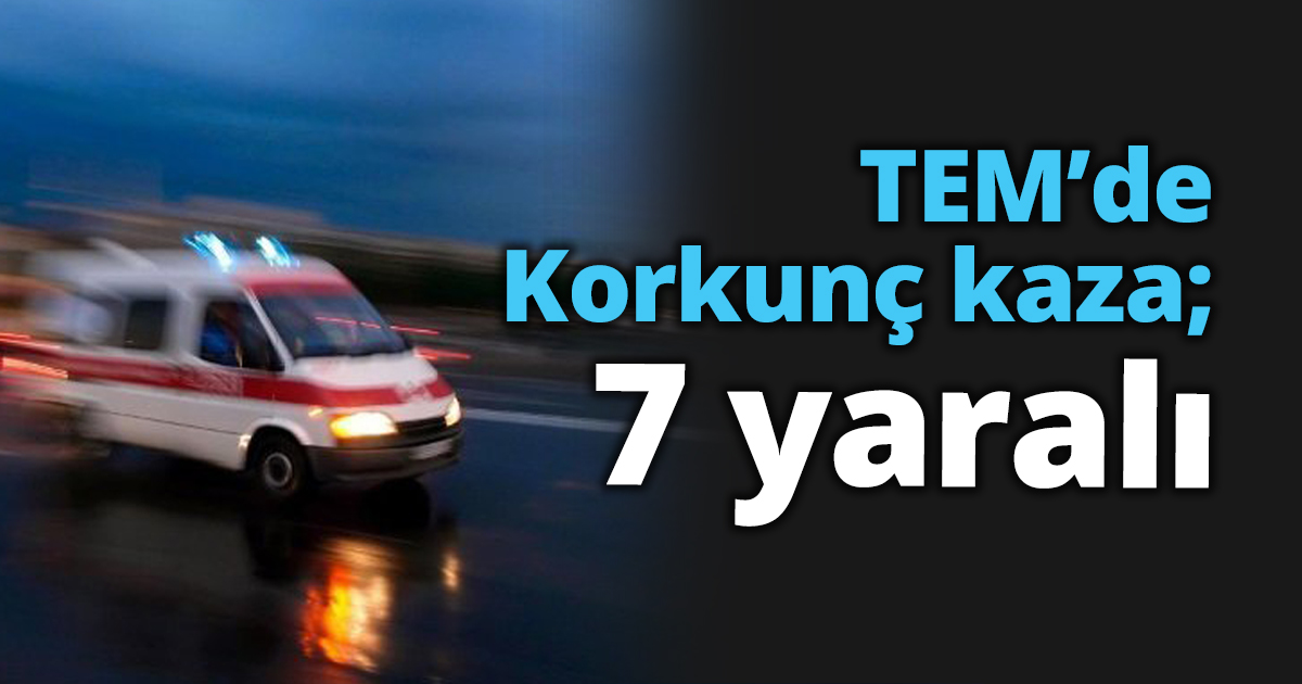 TEM’de Korkunç kaza; 7 yaralı