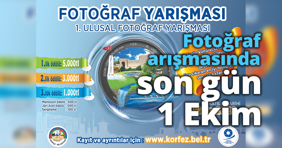 Fotoğraf yarışmasında son gün 1 Ekim