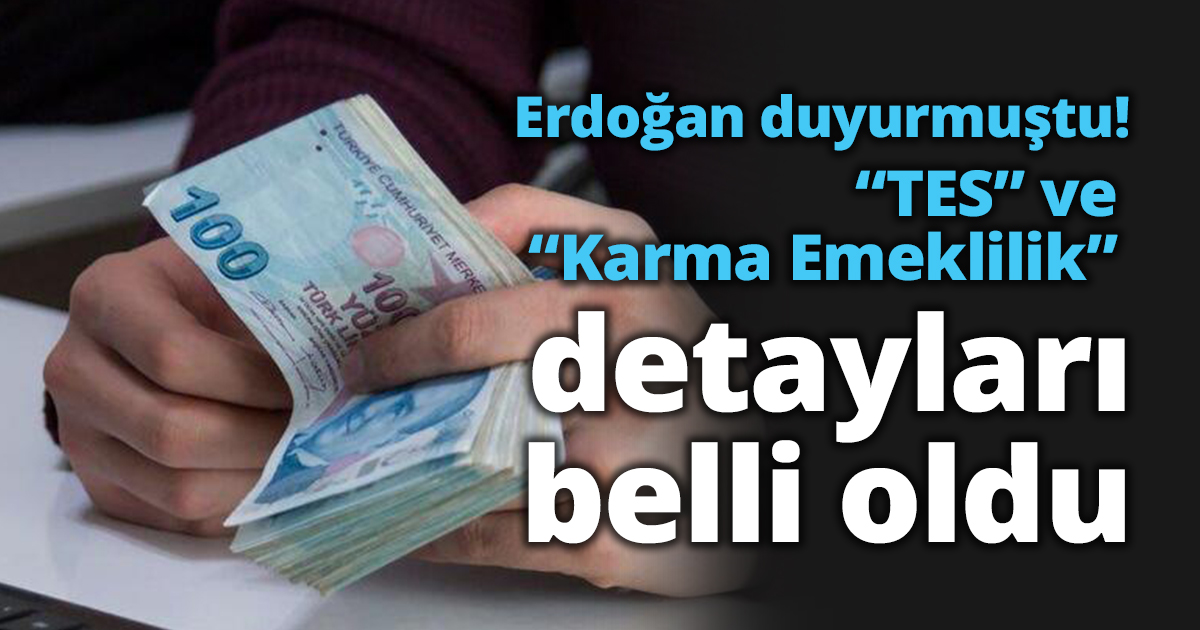 Erdoğan duyurmuştu!  “TES” ve “Karma Emeklilik” detaylar belli oldu.
