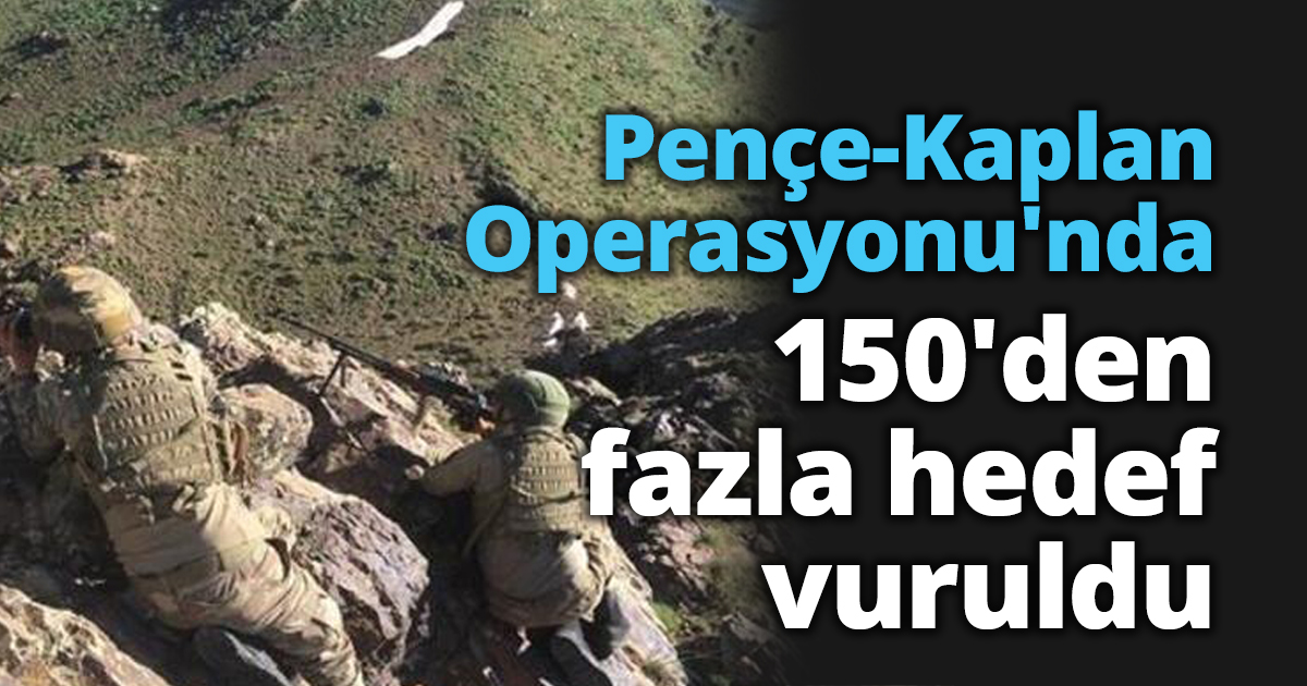 Pençe-Kaplan Operasyonu'nda 150'den fazla hedef vuruldu