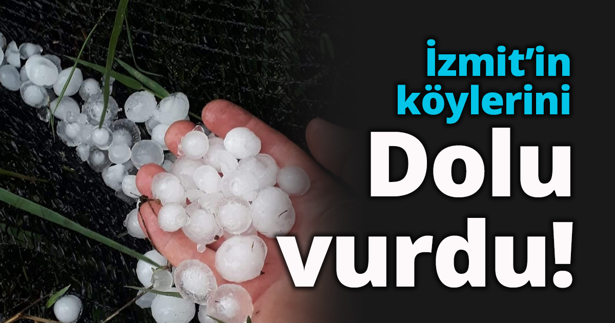 İzmit'in köylerini dolu vurdu!