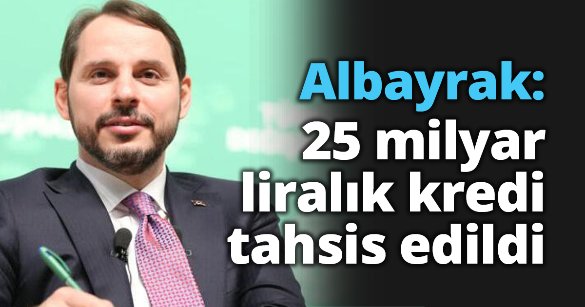 Albayrak: 25 milyar liralık kredi tahsis edildi
