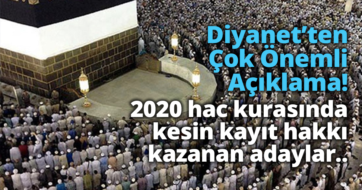 Diyanet’ten çok önemli HAC AÇIKLAMASI!