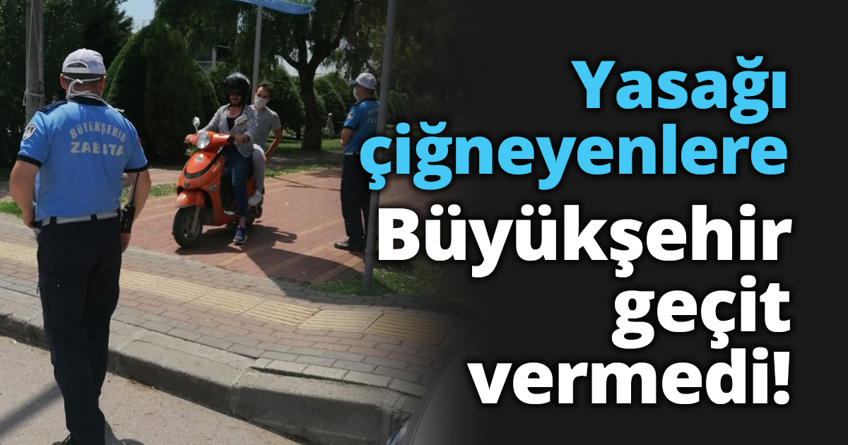 Yasağı çiğneyenlere Büyükşehir geçit vermedi!