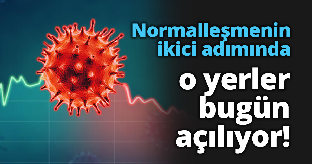 Normalleşmenin ikici adımında o yerler bugün açılıyor!