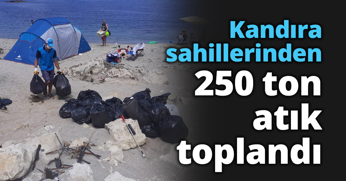 Kandıra sahillerinden 250 ton atık toplandı