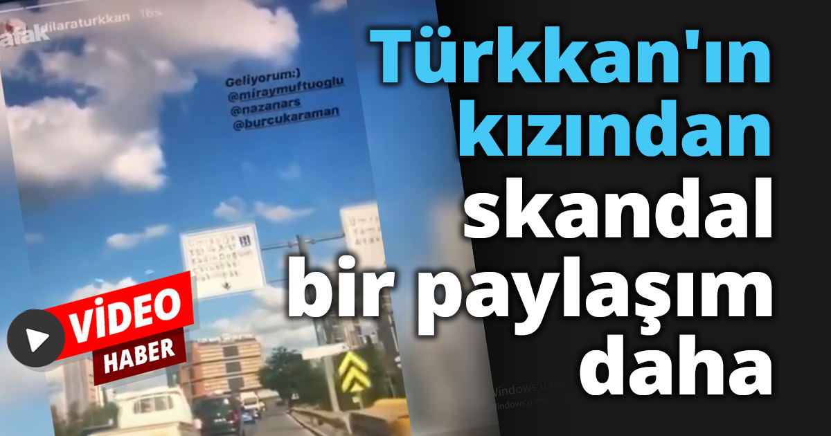 Türkkan'ın kızından bir skandal paylaşım daha