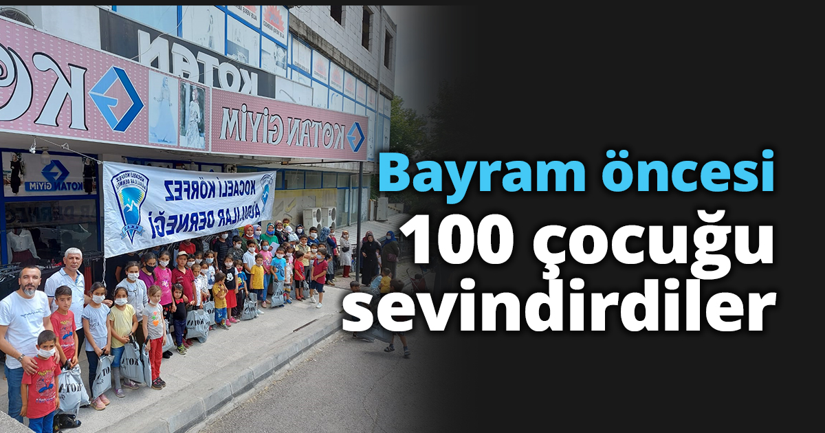 Bayram öncesi 100 çocuğu sevindirdiler