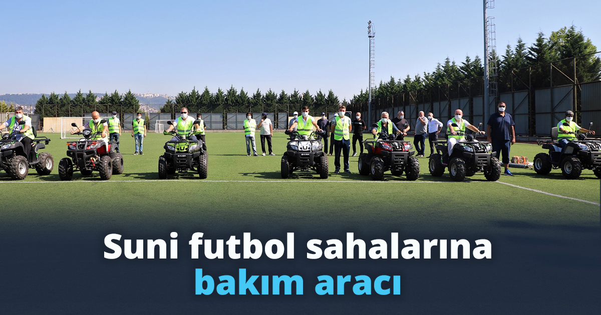 Suni futbol sahalarına bakım aracı