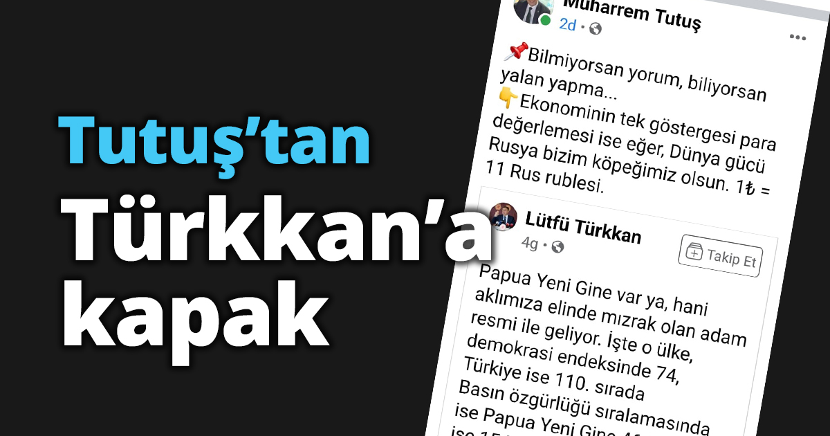 Tutuş’tan Türkkan’a kapak