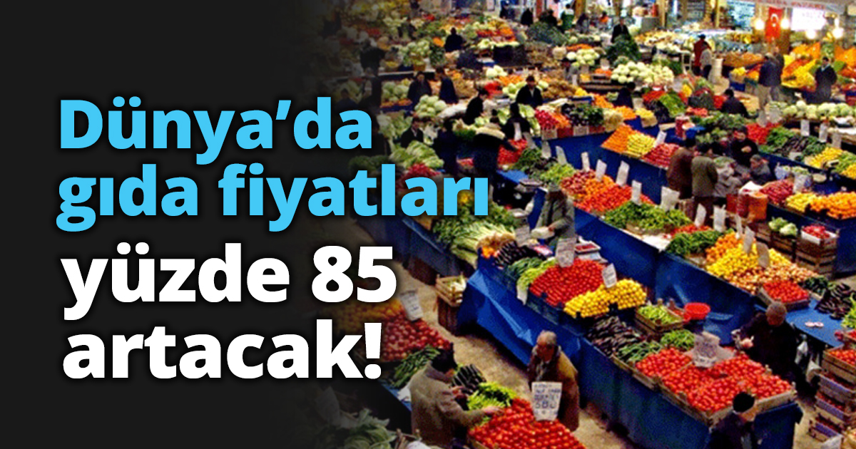 Dünya’da gıda fiyatları yüzde 85 artacak!