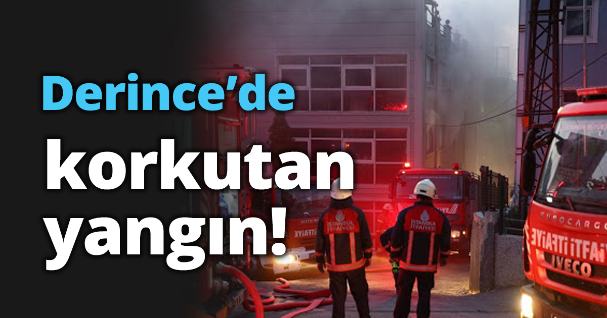 Derince’de korkutan yangın!