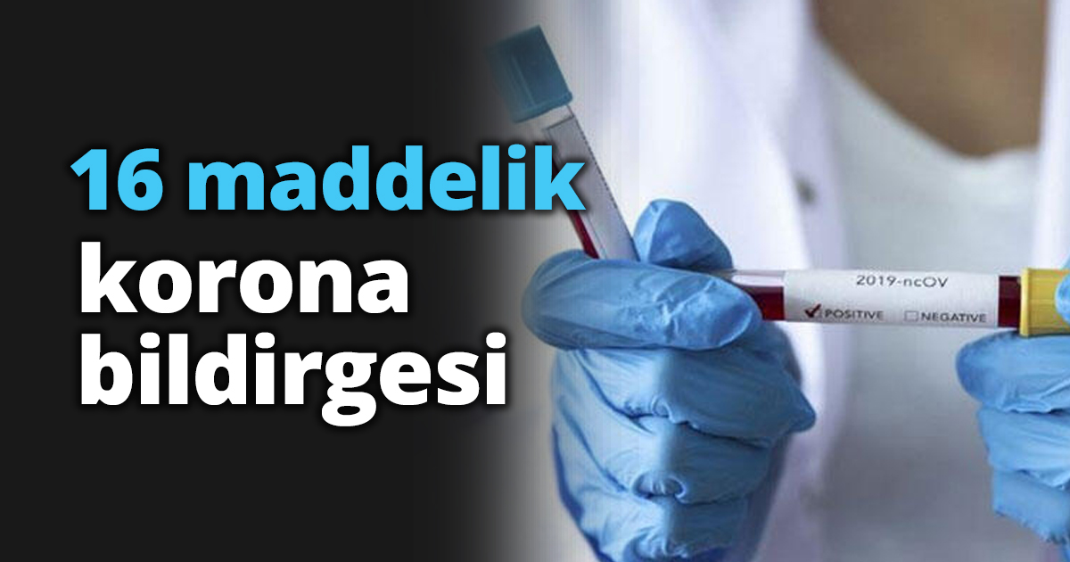 16 maddelik korona bildirgesi