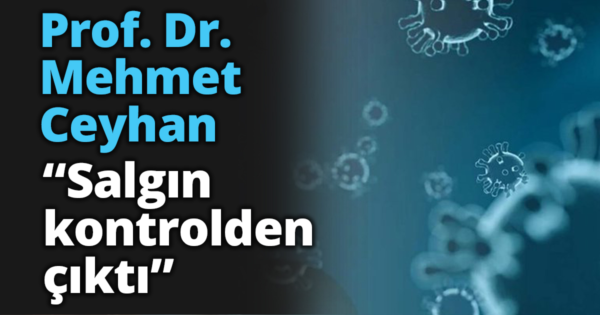 Prof. Dr. Mehmet Ceyhan “Salgın kontrolden çıktı”