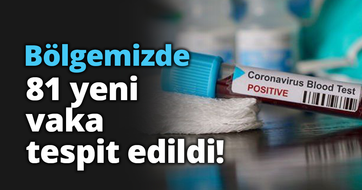 Bölgemizde 81 yeni vaka tespit edildi!