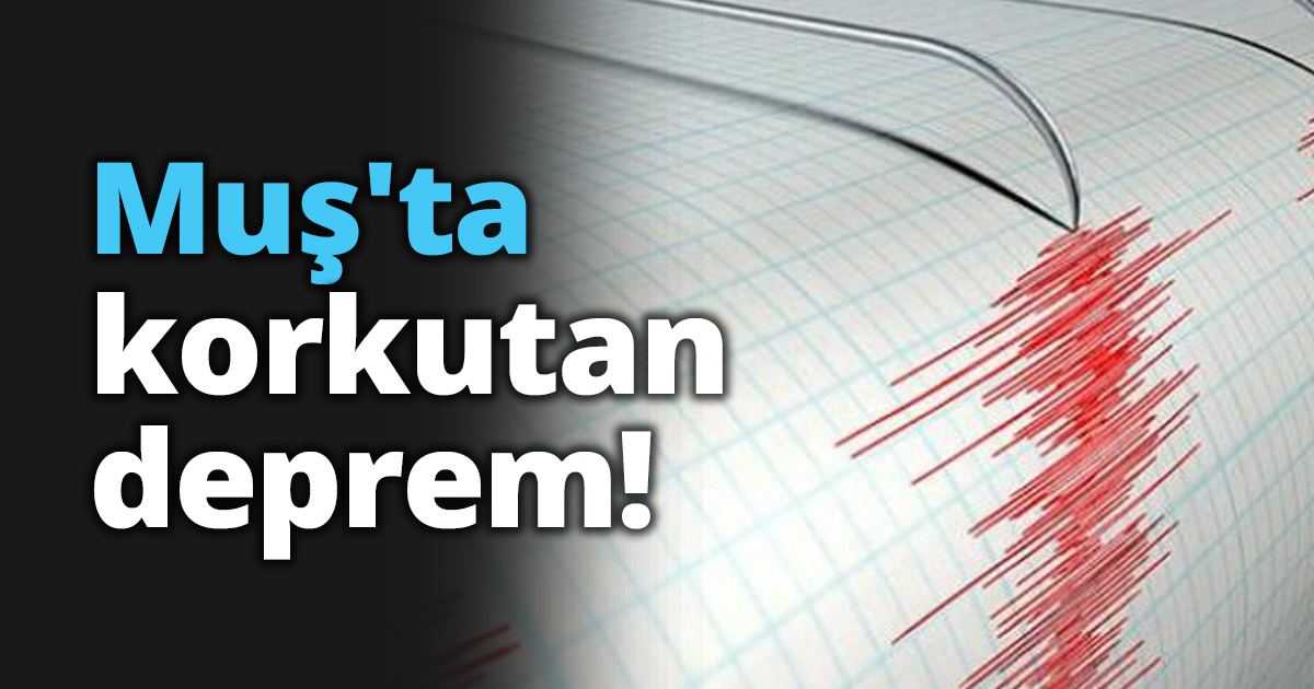 Muş'ta korkutan deprem!