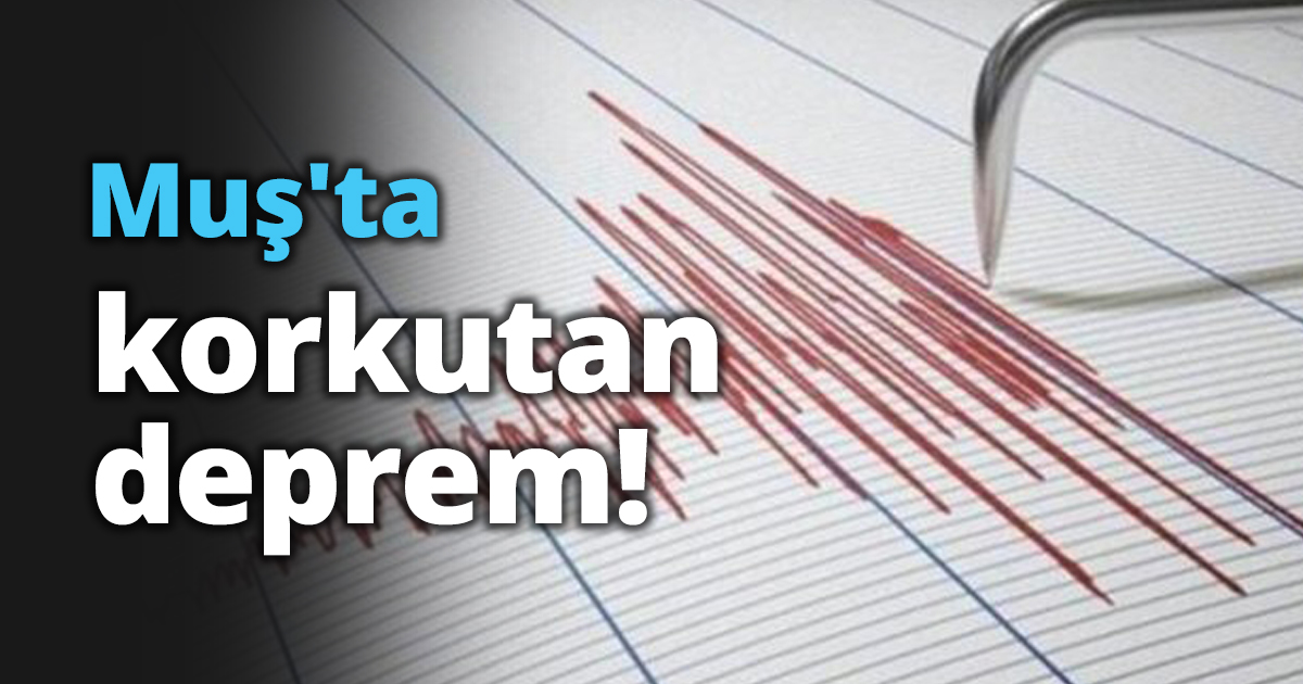 Muş'ta korkutan deprem!