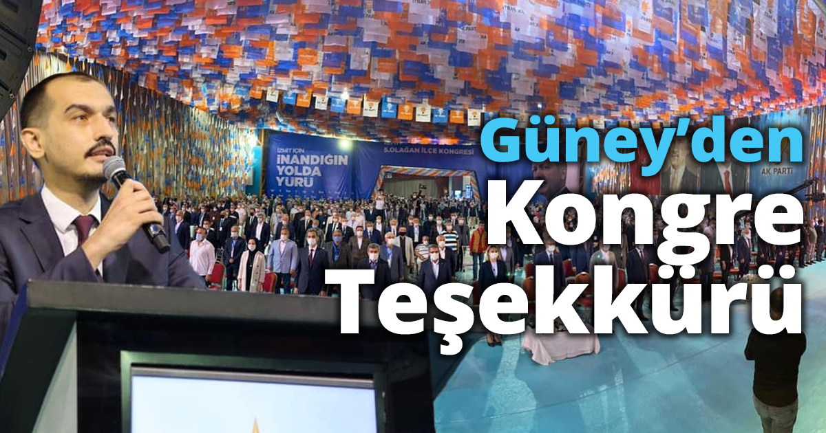 Güney’den teşekkür