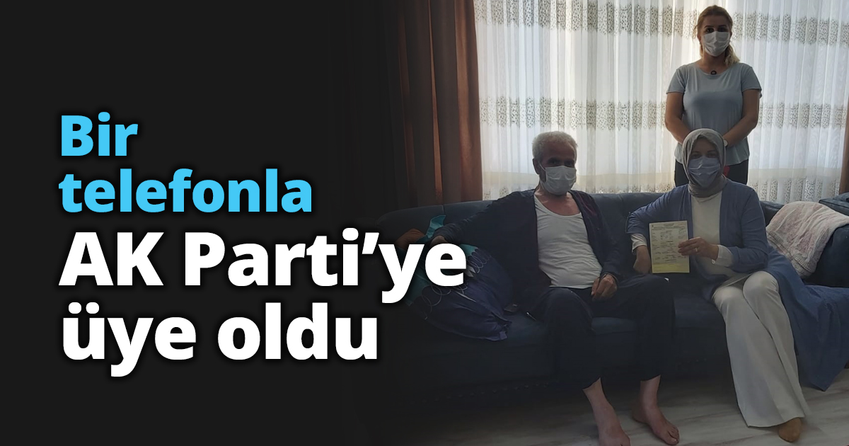 Bir telefonla üye oldu