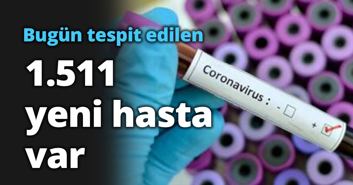 Bugün tespit edilen 1.511 yeni hasta var