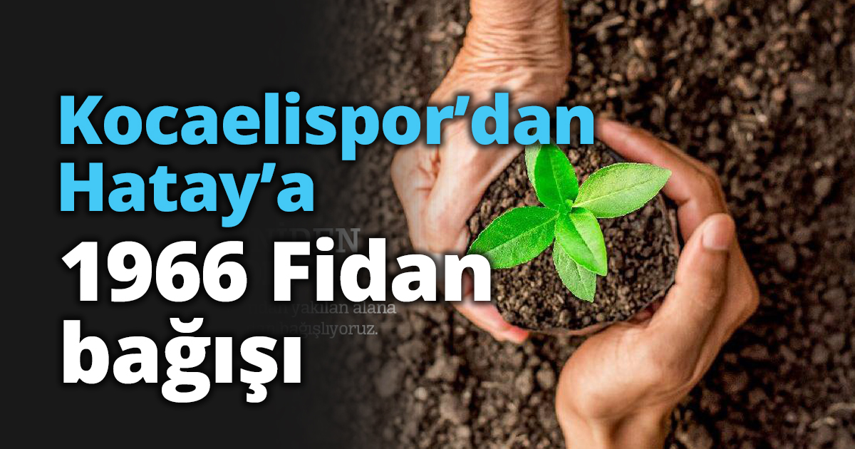 Kocaelispor’dan Hatay’a 1966 Fidan bağışı