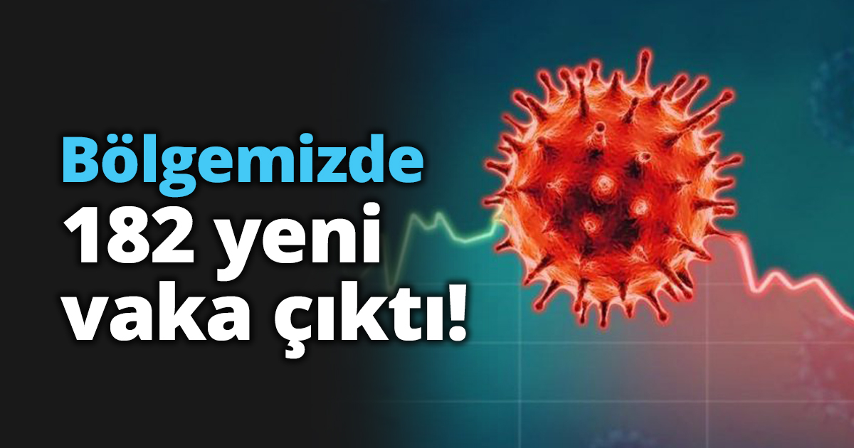 Bölgemizde 182 yeni vaka çıktı!