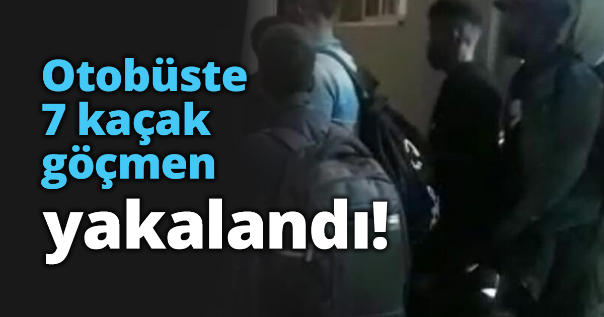 Otobüste 7 kaçak göçmen yakalandı!