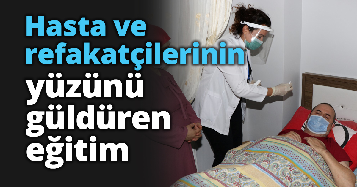 Hasta ve refakatçilerinin yüzünü güldüren eğitim