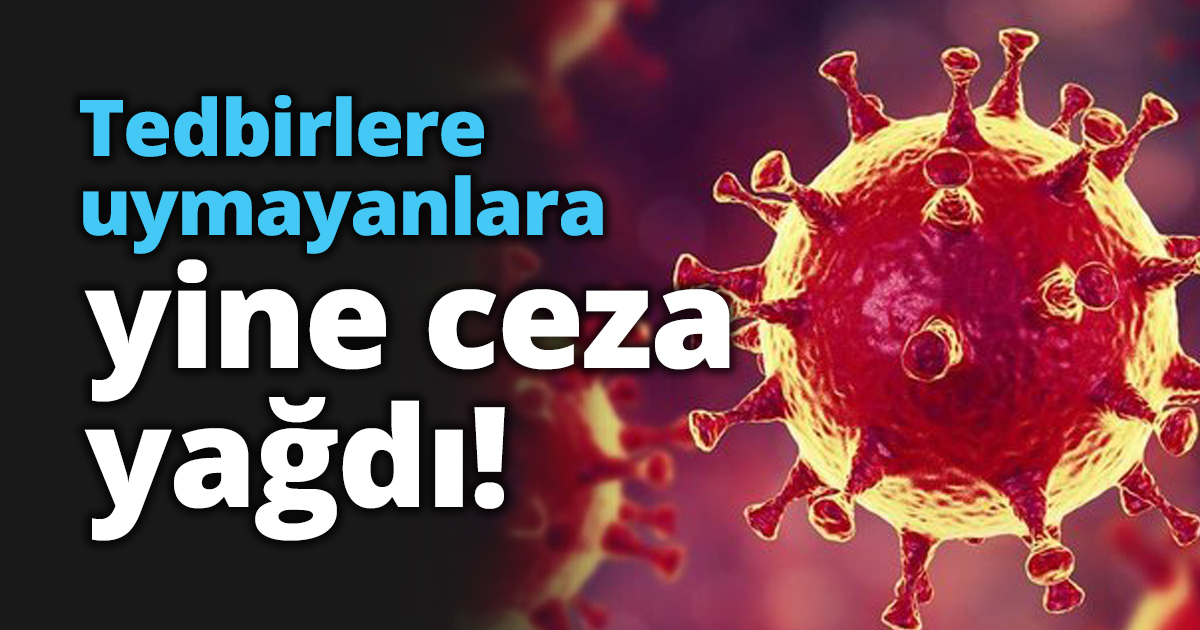 Tedbirlere uymayanlara yine ceza yağdı!