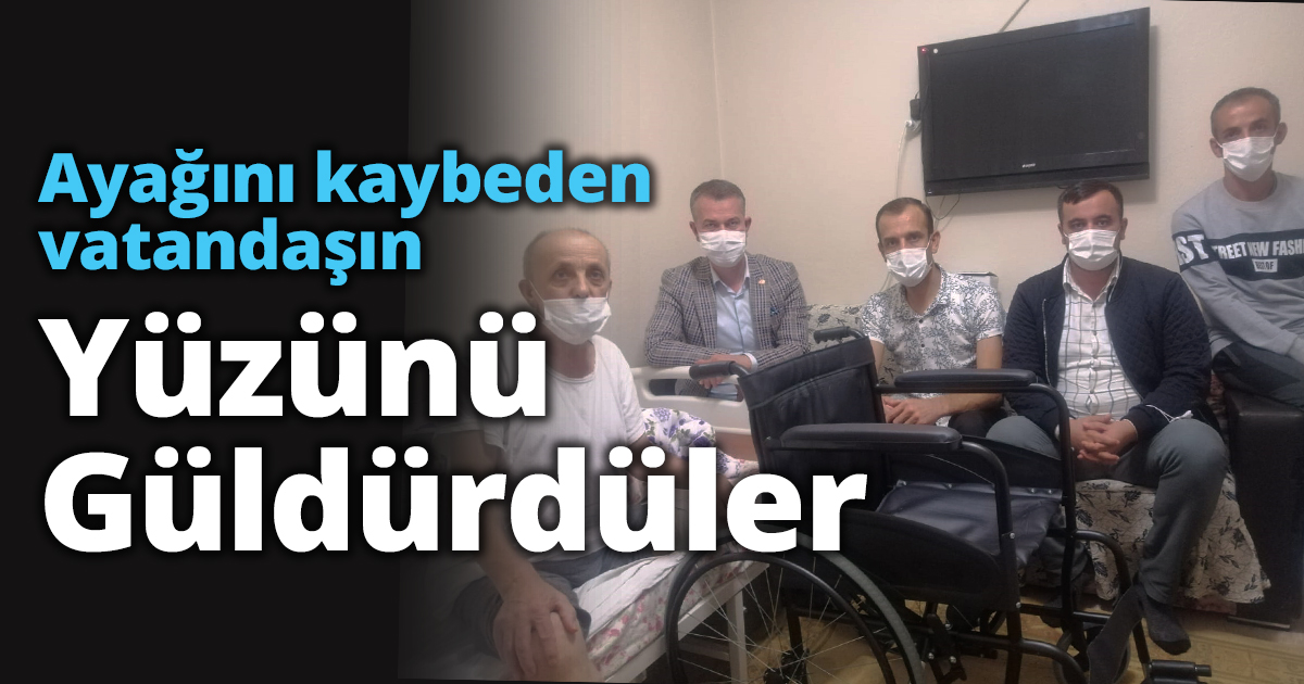 Ayağını kaybeden vatandaşın yüzünü güldürdüler