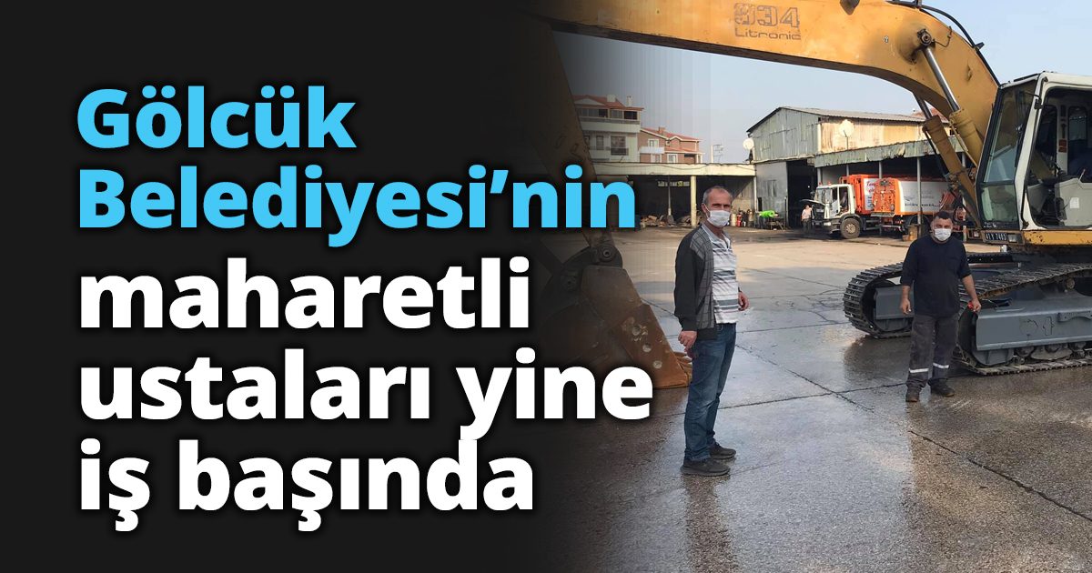 Gölcük Belediyesi’nin maharetli ustaları yine iş başında