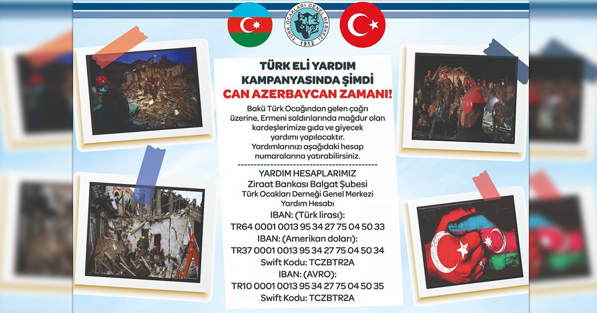 ŞİMDİ SIRA BİZDE! Türk Ocakları Azerbaycan için kampanya başlattı