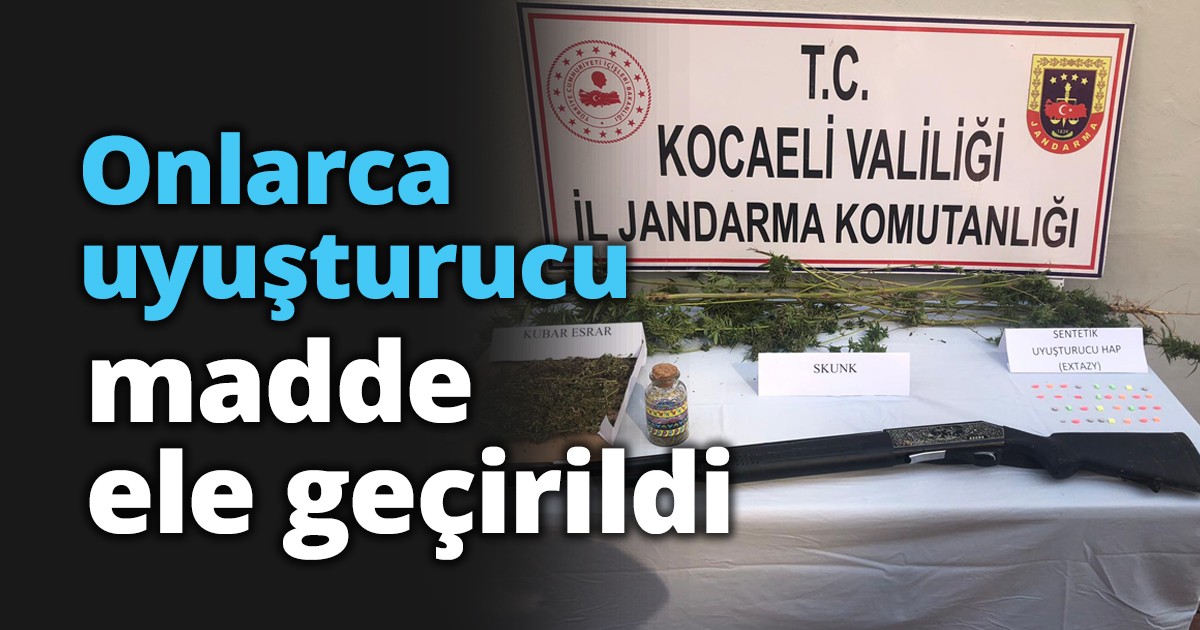 Onlarca uyuşturucu madde ele geçirildi
