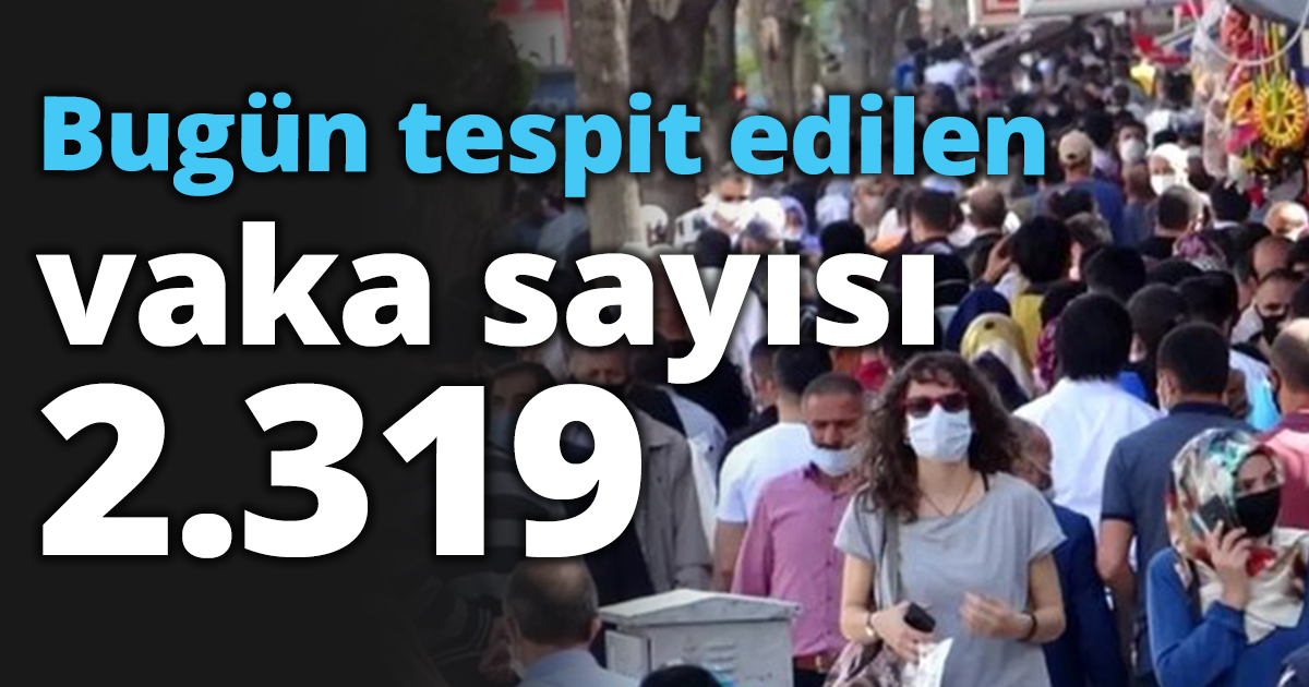Bugün tespit edilen vaka sayısı 2.319 