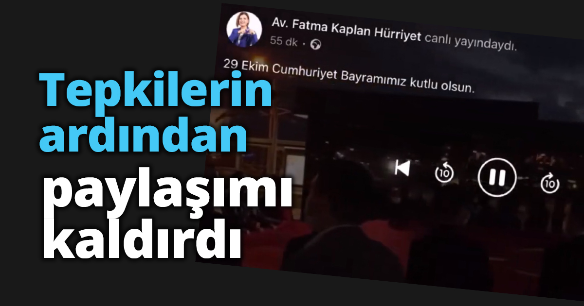 Tepkilerin ardından paylaşımı kaldırdı